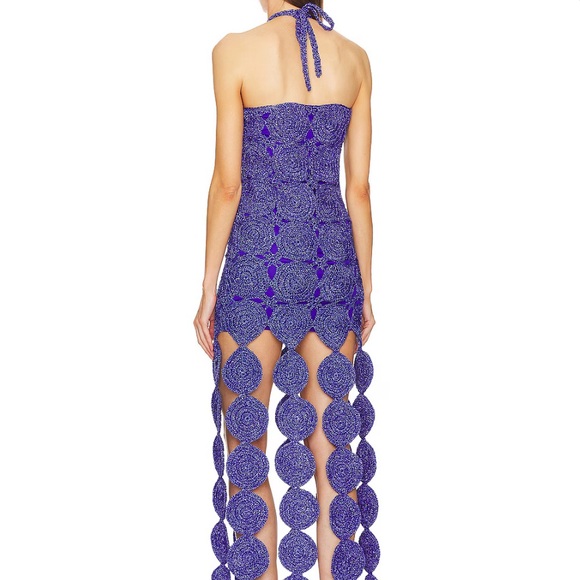 Simon Miller Purple Cut Out Backless Midi Dress - Picture 3 of 4